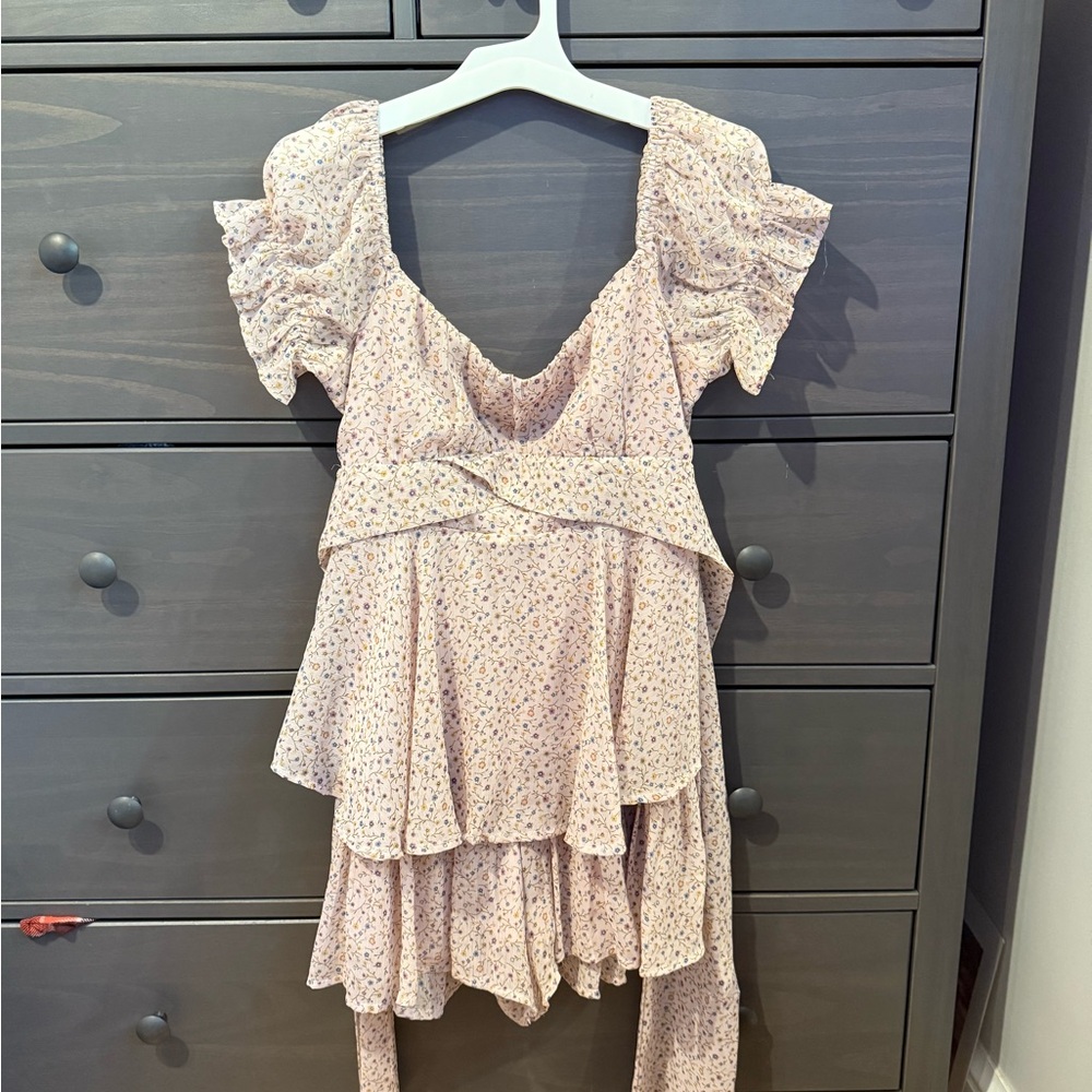 Blue Rain Pink Floral Jumpsuit